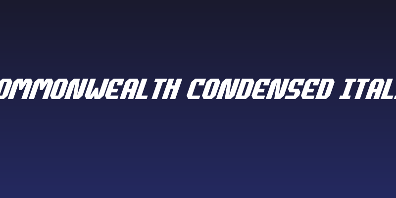 Commonwealth Condensed Italic Social Header