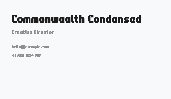 Commonwealth Condensed Business Card