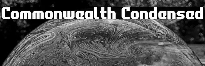 Commonwealth Condensed Font examples