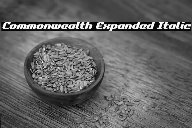 Commonwealth Expanded Italic Font examples