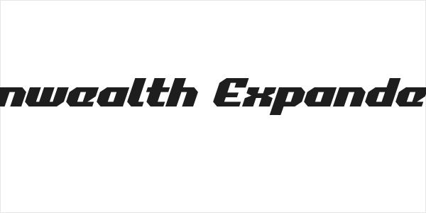 Commonwealth Expanded Italic Logo