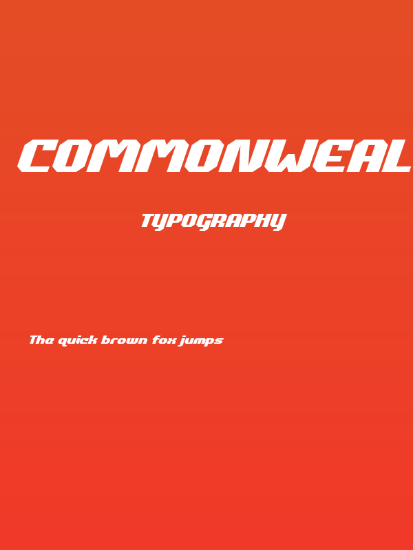 Commonwealth Expanded Italic Poster