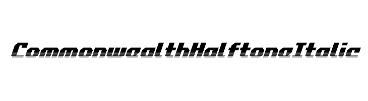 Commonwealth Halftone Italic  font caratteri gratis