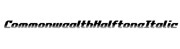 Commonwealth Halftone Italic  नि: शुल्क फ़ॉन्ट्स डाउनलोड