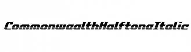 Commonwealth Halftone Italic  नि: शुल्क फ़ॉन्ट्स डाउनलोड