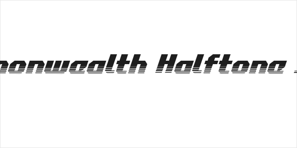 Commonwealth Halftone Italic Logo