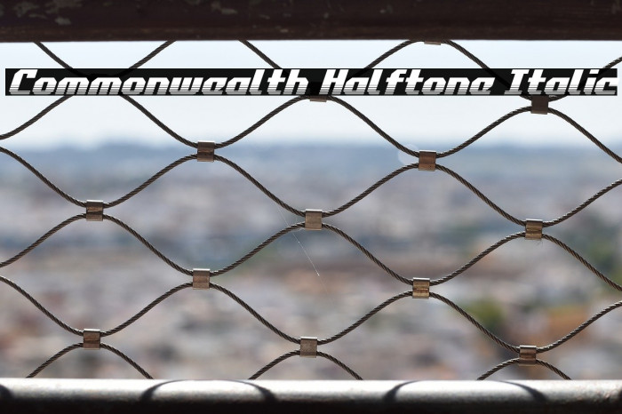 Commonwealth Halftone Italic Example 3