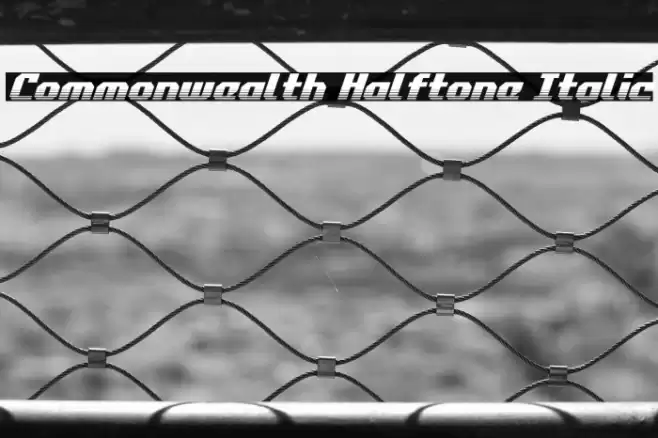 Commonwealth Halftone Italic Font examples