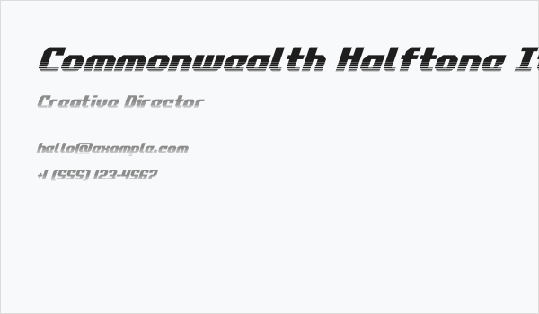 Commonwealth Halftone Italic Business Card
