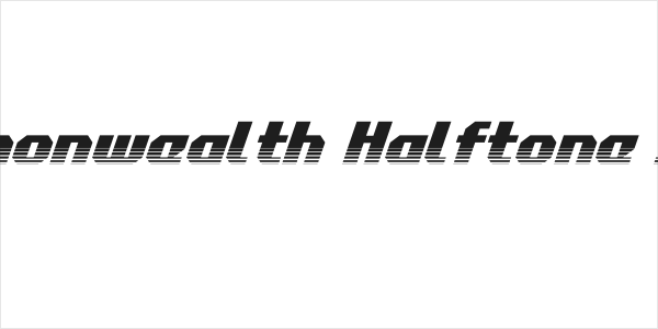 Commonwealth Halftone Italic Logo