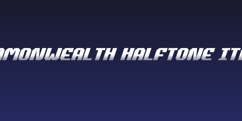 Commonwealth Halftone Italic Social Header