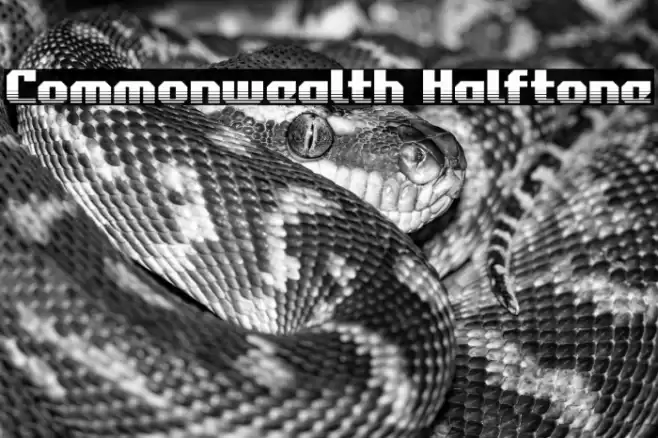 Commonwealth Halftone Font examples