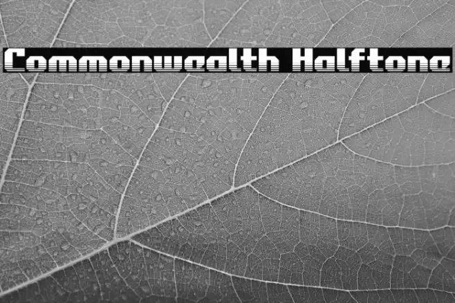 Commonwealth Halftone Font examples