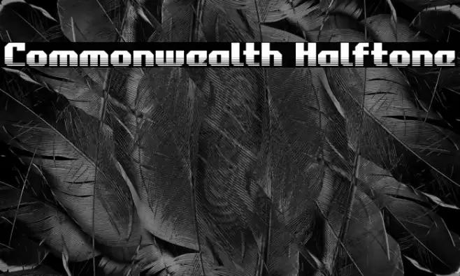 Commonwealth Halftone Font examples