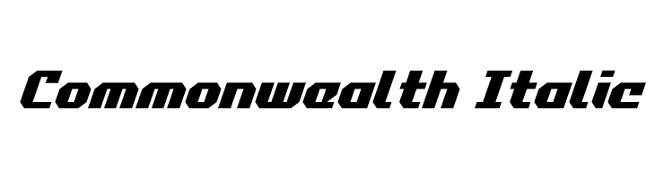 Commonwealth Italic  font caratteri gratis