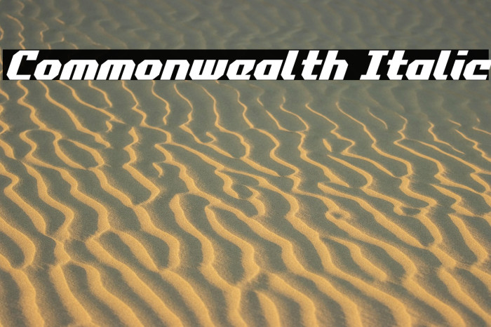 Commonwealth Italic Example 1