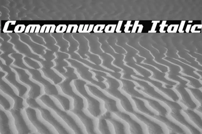 Commonwealth Italic Font examples