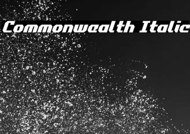 Commonwealth Italic Font examples