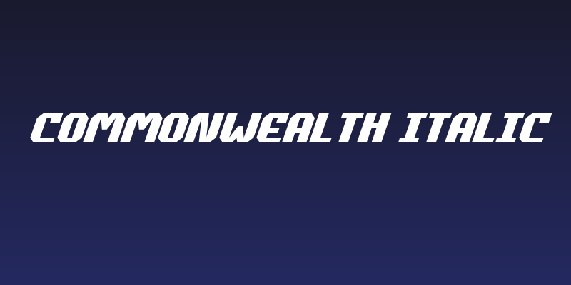 Commonwealth Italic Social Header