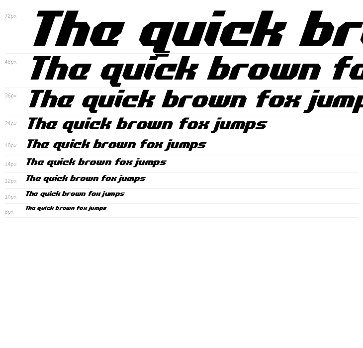 Commonwealth Italic Waterfall