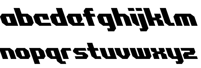 Commonwealth Leftalic Font LOWERCASE