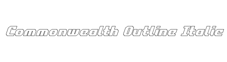 Commonwealth Outline Italic  Fuentes Gratis Descargar