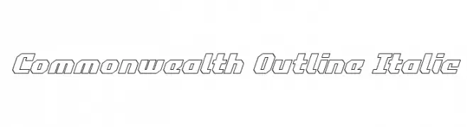 Commonwealth Outline Italic  لخطوط تنزيل