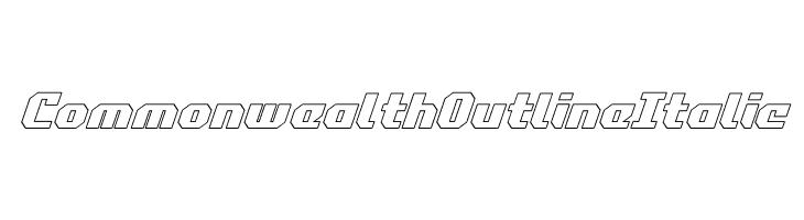 Commonwealth Outline Italic  font caratteri gratis