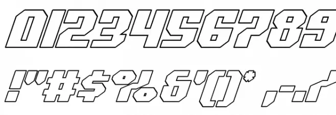 Commonwealth Outline Italic Font OTHER CHARS