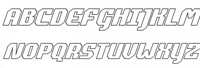 Commonwealth Outline Italic 字体 大写