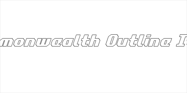 Commonwealth Outline Italic Logo