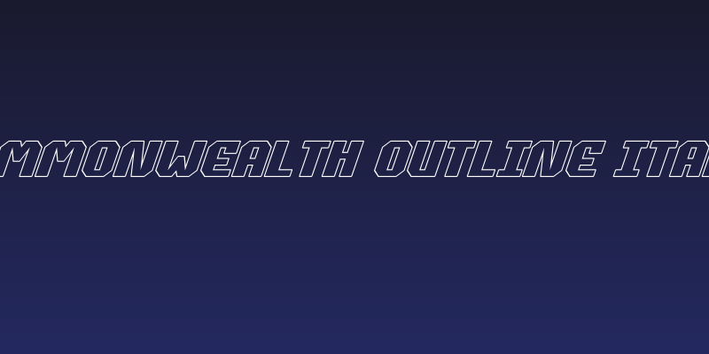Commonwealth Outline Italic Social Header