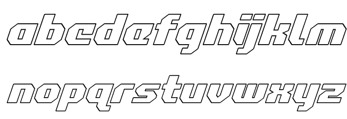 Commonwealth Outline Italic Font LOWERCASE