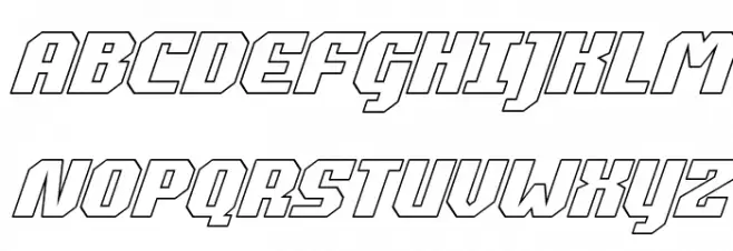 Commonwealth Outline Italic Schriftart Groß
