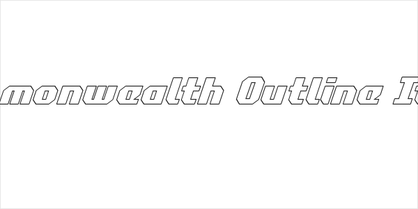 Commonwealth Outline Italic Logo
