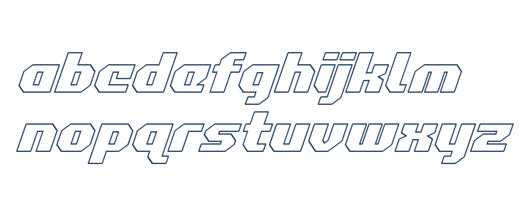 Commonwealth Outline Italic Lowercase
