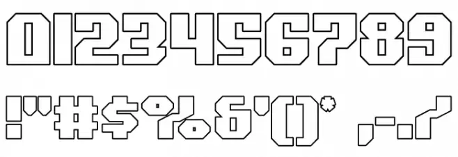 Commonwealth Outline Font OTHER CHARS