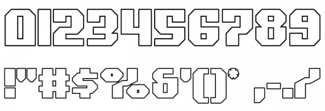 Commonwealth Outline Font OTHER CHARS