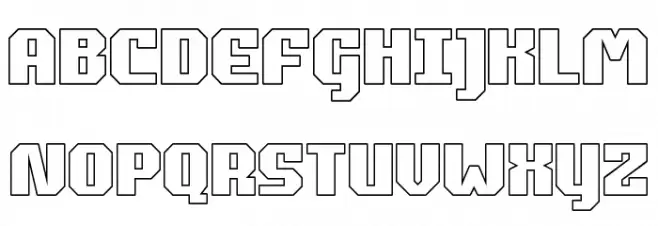 Commonwealth Outline Schriftart Groß