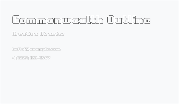 Commonwealth Outline Business Card