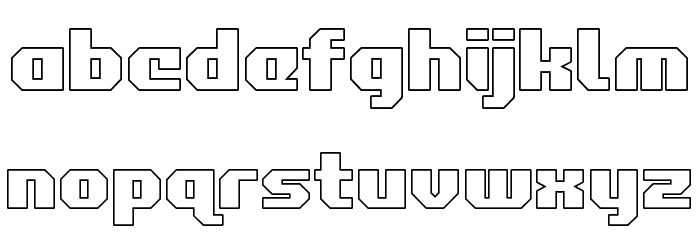 Commonwealth Outline Font LOWERCASE