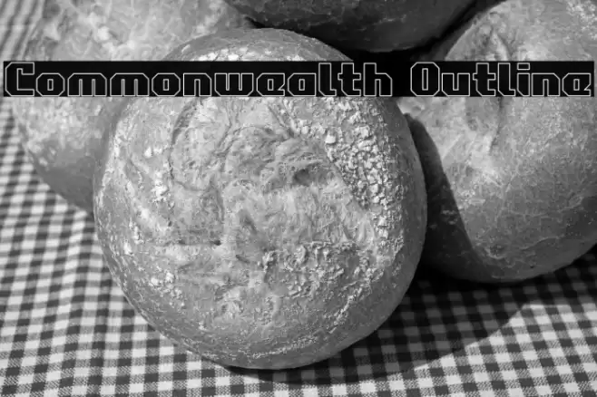 Commonwealth Outline Font examples