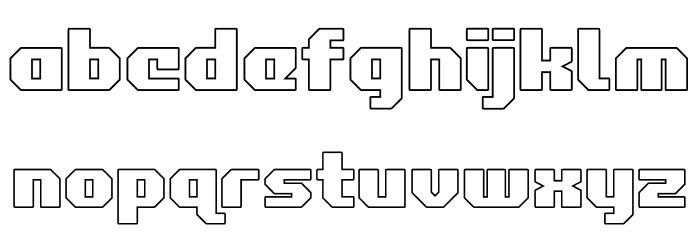 Commonwealth Outline Font LOWERCASE