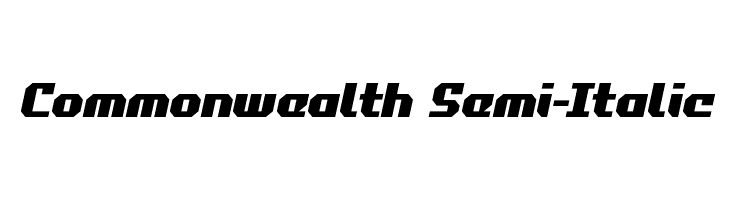 Commonwealth Semi-Italic  フリーフォントのダウンロード