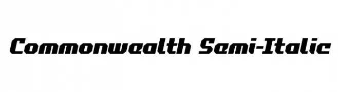 Commonwealth Semi-Italic  لخطوط تنزيل