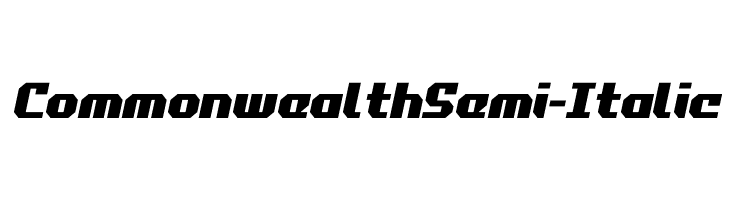 Commonwealth Semi-Italic  font caratteri gratis