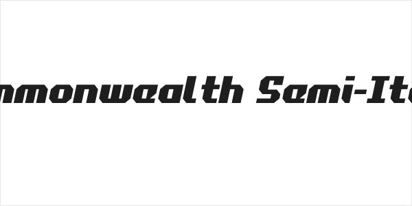 Commonwealth Semi-Italic Logo