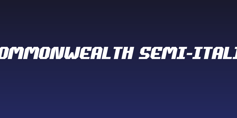 Commonwealth Semi-Italic Social Header