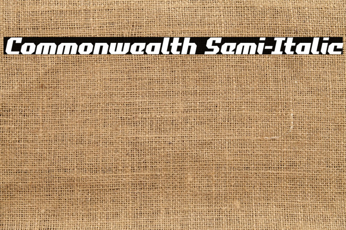 Commonwealth Semi-Italic Example 1