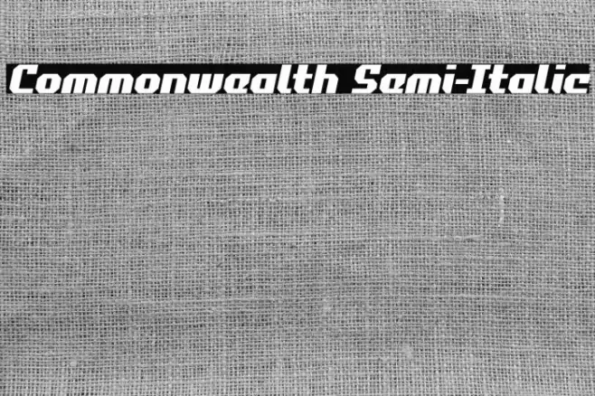 Commonwealth Semi-Italic Font examples